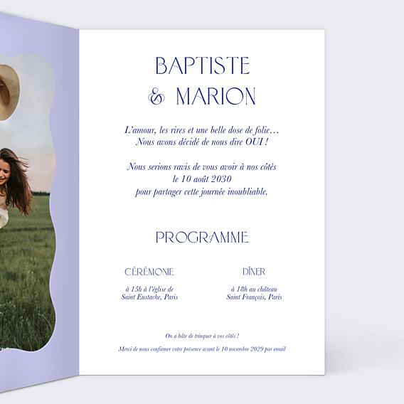 Faire-part Mariage Wavy Chic