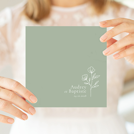 Faire part mariage Soliflore