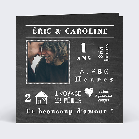 Faire part mariage Timeline Chiffrée