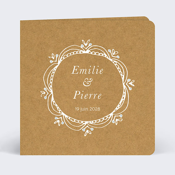 Faire-part mariage Timeline Dentelle