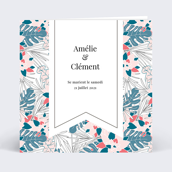 Faire-part Mariage Tropical