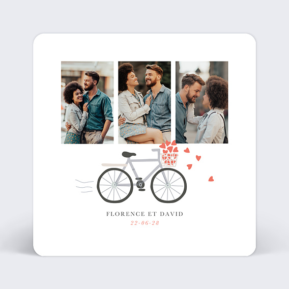 Faire part mariage Vélo