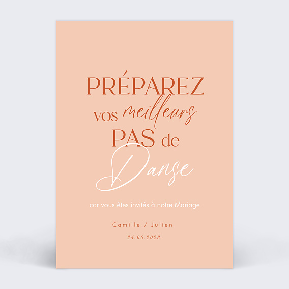 Faire part mariage Venez Danser