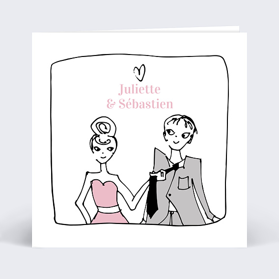 Faire-part Mariage Viens par là toi ! 