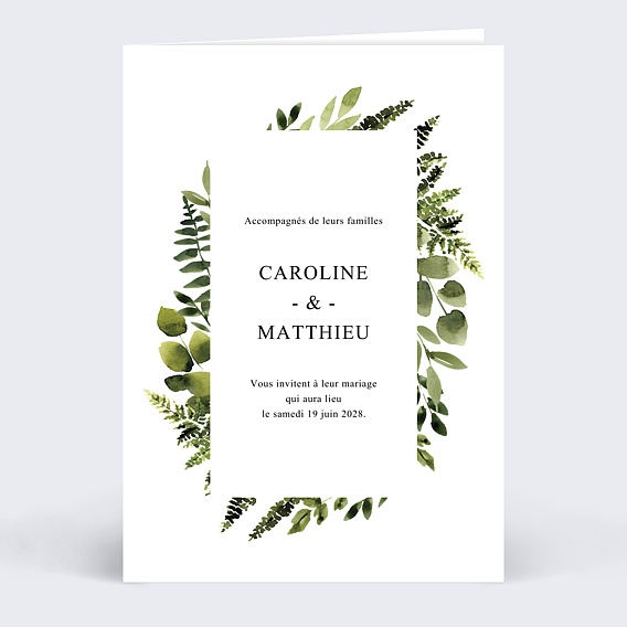 Faire part mariage White Garden