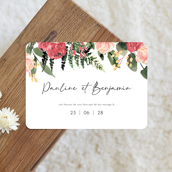 Faire-part Mariage Wild Flowers - Popcarte