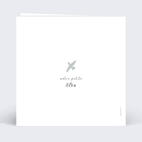 Faire part naissance Couronne d'automne Verso