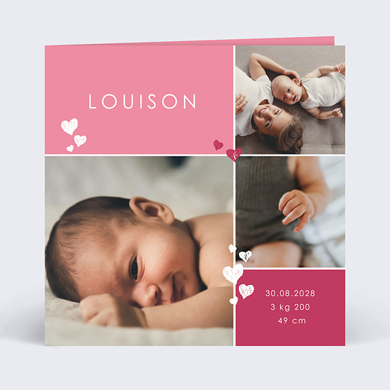 Faire part naissance Scrapbooking