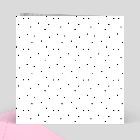 Faire part naissance Noir et blanc Verso