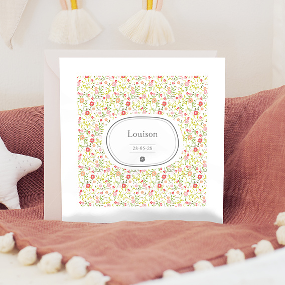 Faire part naissance Liberty fille Après 4