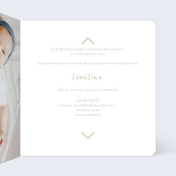 Faire-part Naissance Tissu