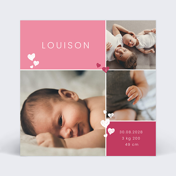 Faire part naissance Scrapbooking