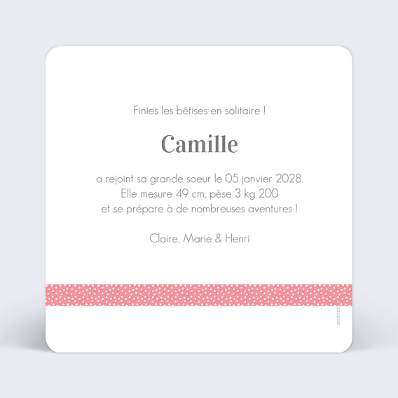 Faire-part Naissance En Famille