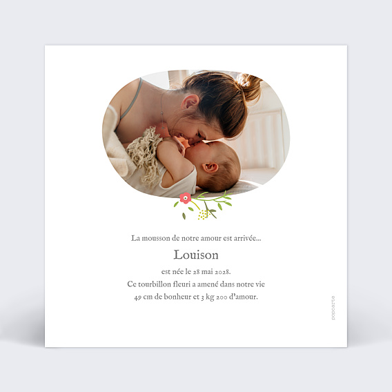 Faire-part Naissance Liberty fille
