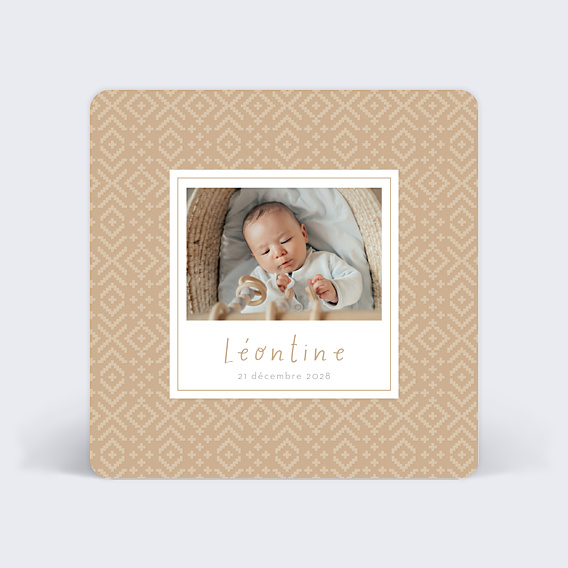 Faire part naissance Tissu