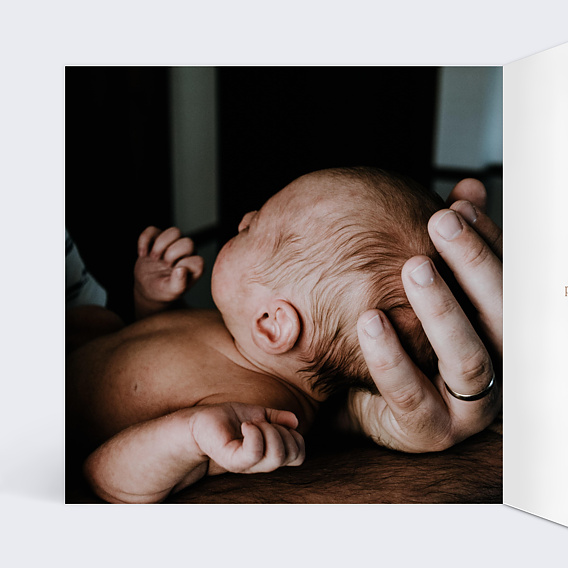 Faire part naissance Musique Intérieur Gauche