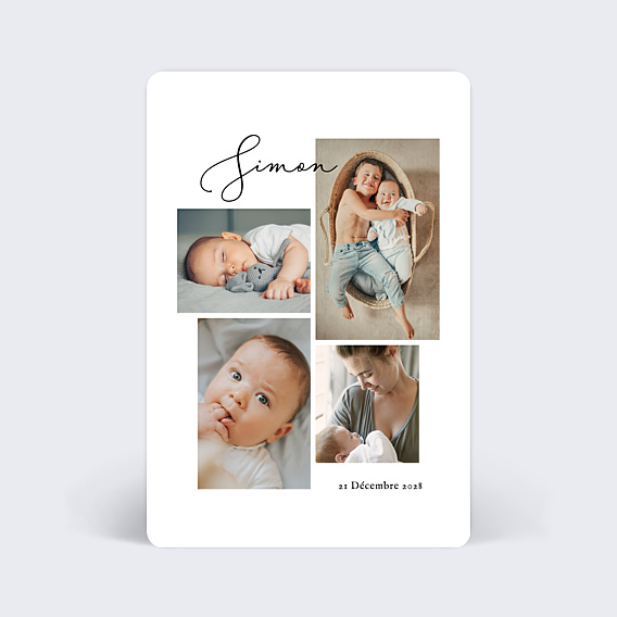 Faire-part Naissance Collage