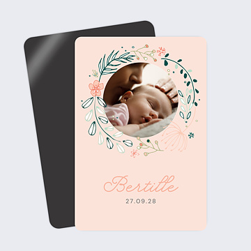 Faire-part Naissance Couronne de Fleurs