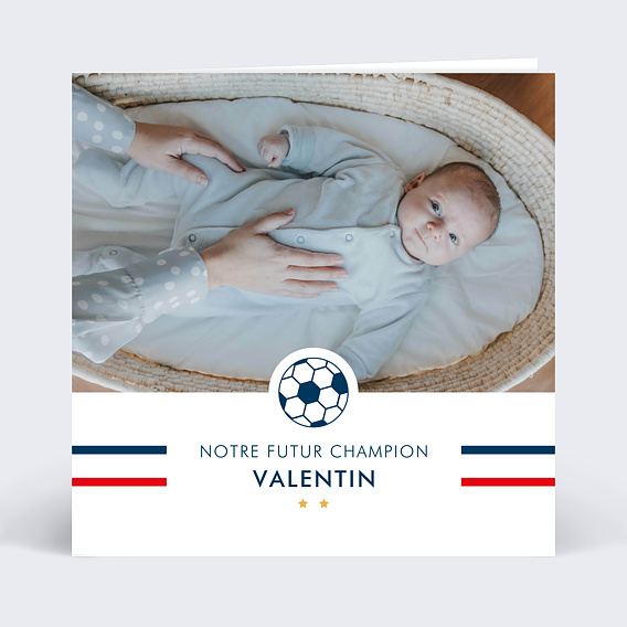 Faire part naissance Foot