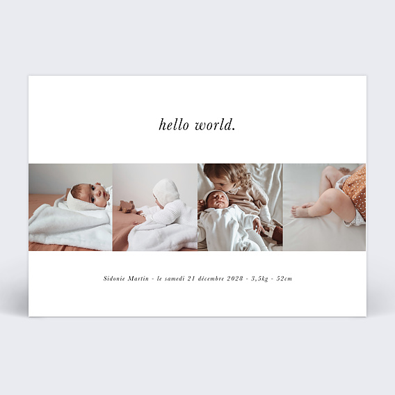 Faire part naissance Moderne