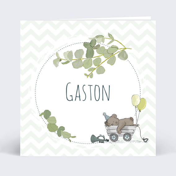 Faire-part Naissance Ourson trompette