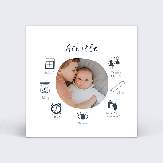 Faire part naissance Certificat de Naissance