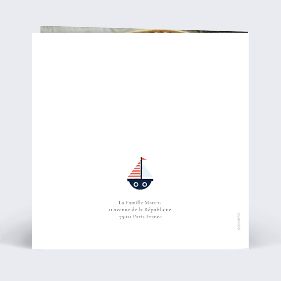 Faire-part Naissance Bateaux sur l'Eau