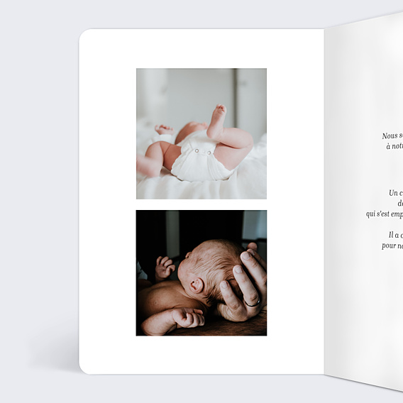 Faire-part Naissance Couverture
