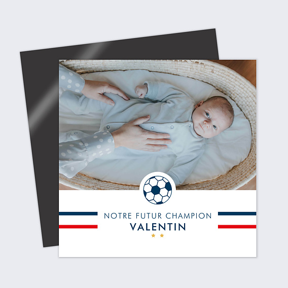 Faire part naissance Foot