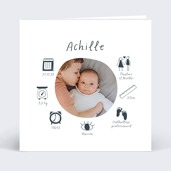 Faire-part Naissance Certificat de Naissance