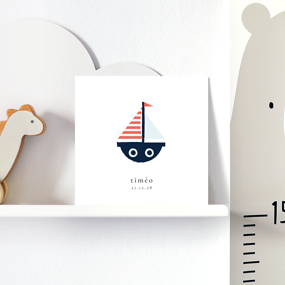 Faire part naissance Bateaux sur l'Eau Après 4