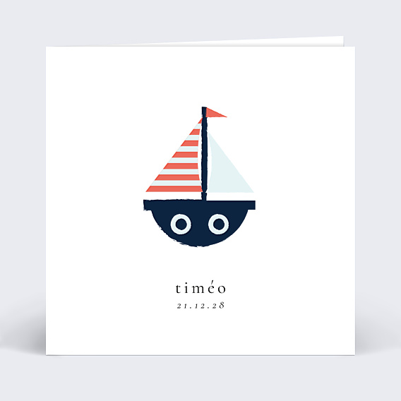 Faire part naissance Bateaux sur l'Eau