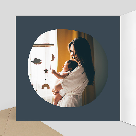 Faire part naissance Certificat de Naissance Intérieur Gauche