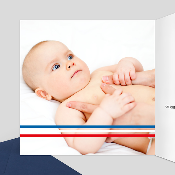 Faire part naissance Foot Intérieur Gauche