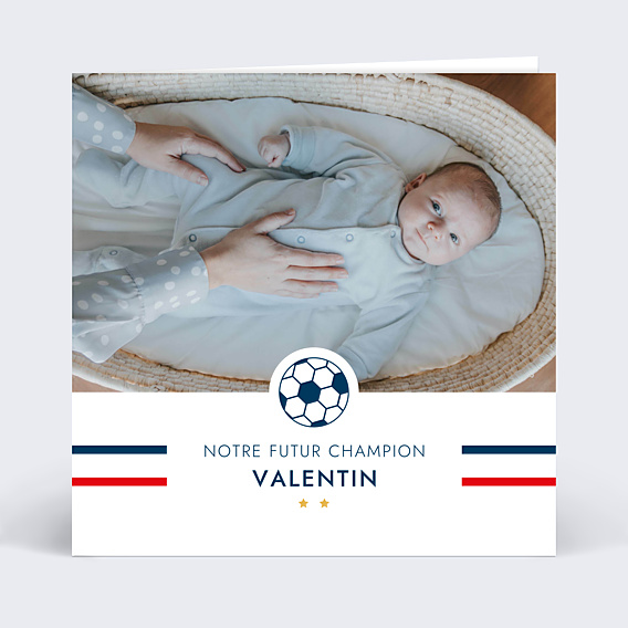 Faire-part Naissance Foot