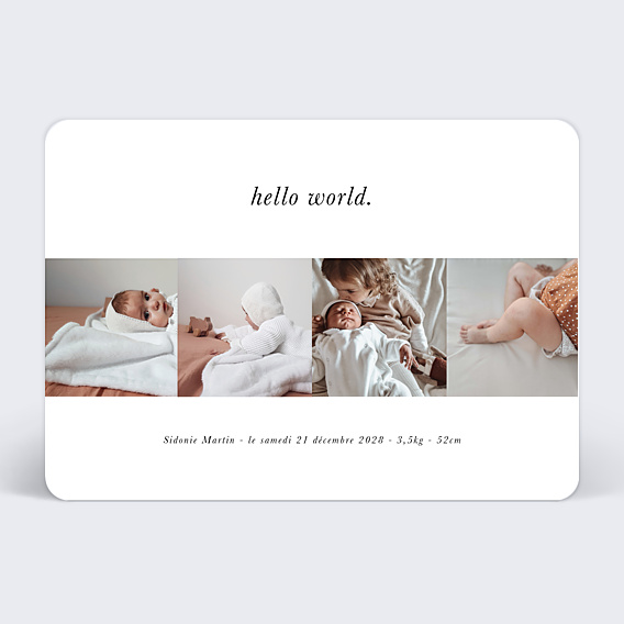 Faire part naissance Moderne