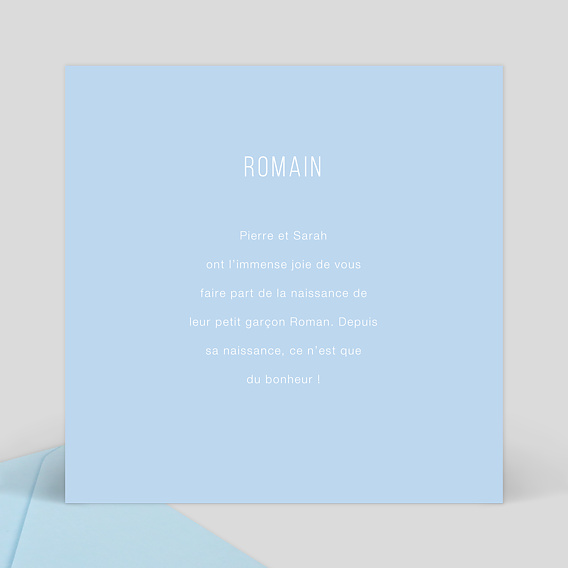Faire part naissance 5 Photos Verso