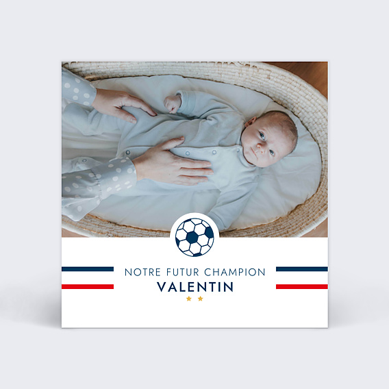 Faire part naissance Foot