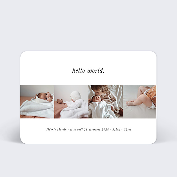 Faire-part Naissance Moderne