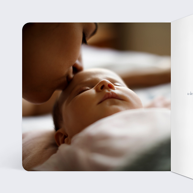 Faire-part de naissance élégance Intérieur Gauche