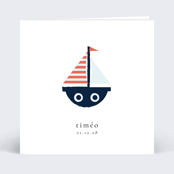 Faire part naissance Bateaux sur l'Eau