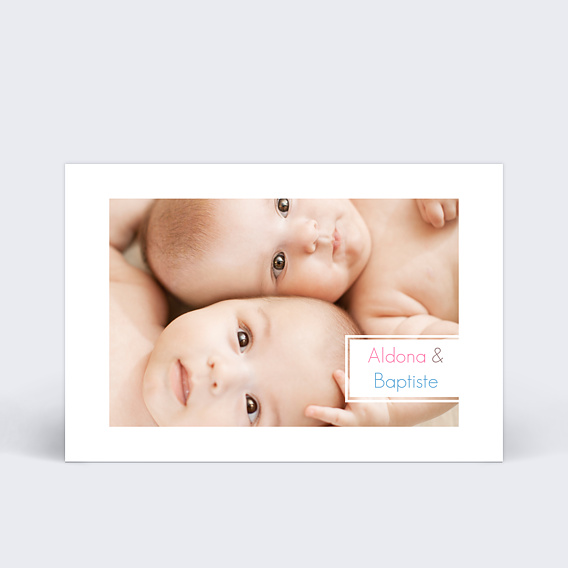 Faire-part Naissance Encadré