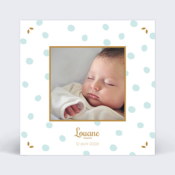 Faire-part Naissance Chic pois