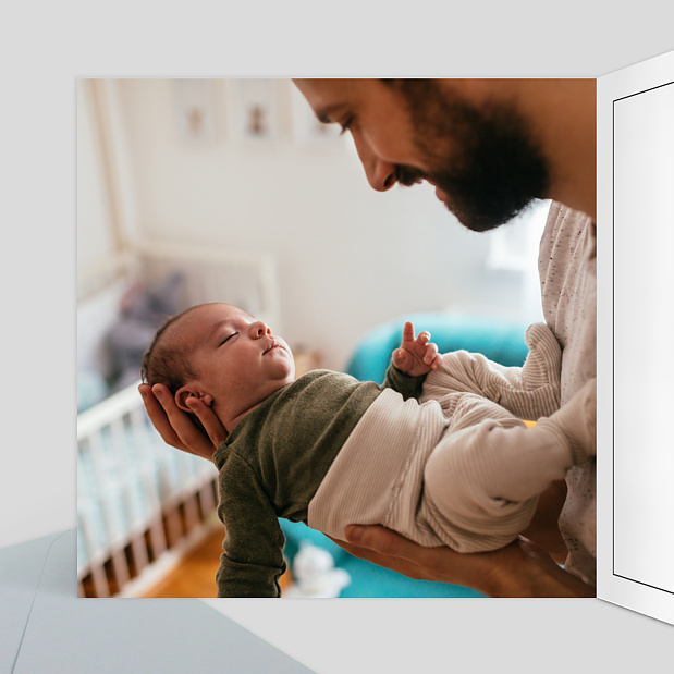 Faire-part de Naissance Multi-Photos Intérieur Gauche