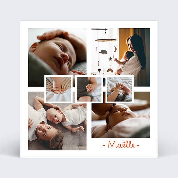 Faire-part Naissance Multi-Photos