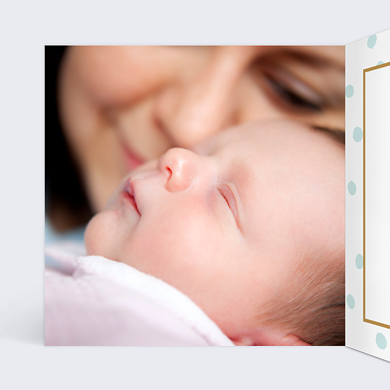 Faire part naissance Chic Pois Intérieur Gauche