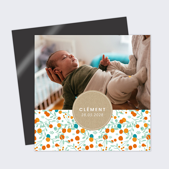 Faire part naissance Liberty Jolis Fruits