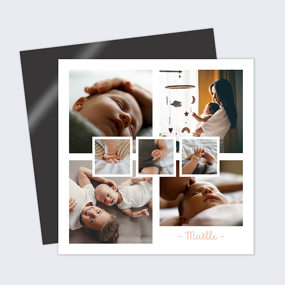 Faire part naissance Multi-Photos