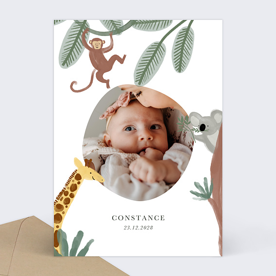 Couverture bébé garçon, renard et koala. idée cadeau naissance