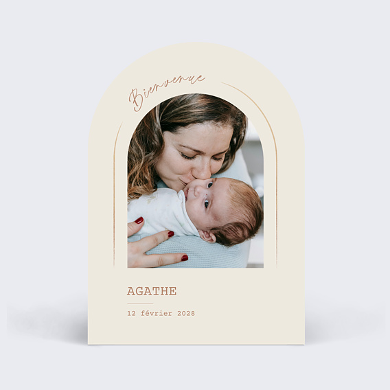 Faire part naissance Arche bienvenue